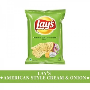 LAY'S CHIPS - AMERICAN STYLE CREAM & ONION (GREEN) - 52G