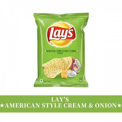 Lays Chips American Style Cream & Onion ( Green ) 52g
